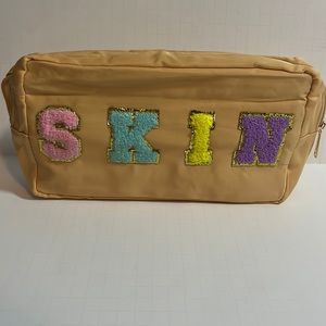 Decorated Beige “Skin” Makeup and Accessories Bag